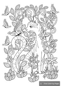 Кот в цветах