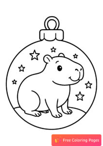 Новогодний шар с капибарой