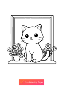 милый котик сидит на подоконнике 4