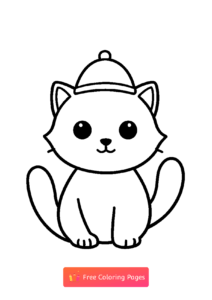 милый котик в шапочке 3