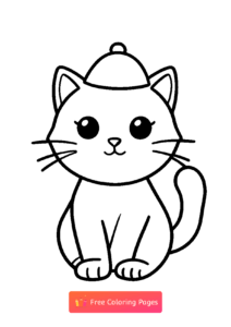 милый котик в шапочке 4