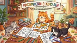 раскраски с котиками
